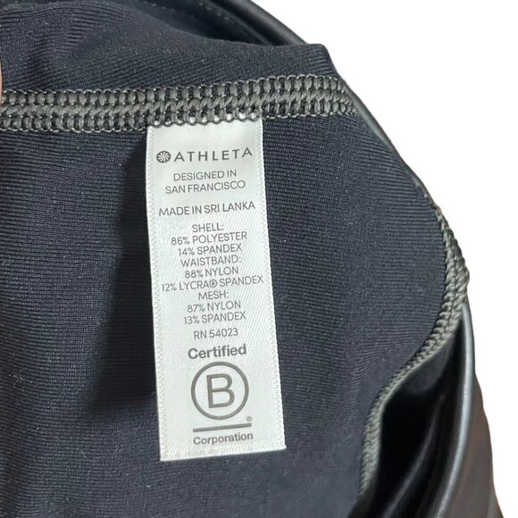 Athleta All Over Gleam Tight Vegan Leather Cropped Pants Black Women’s Size XS - Picture 12 of 14